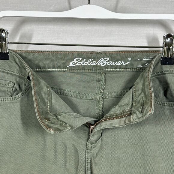 Eddie Bauer Jeans Womens Green 4 Slightly Curvy Skinny Ankle Denim - Picture 4 of 12